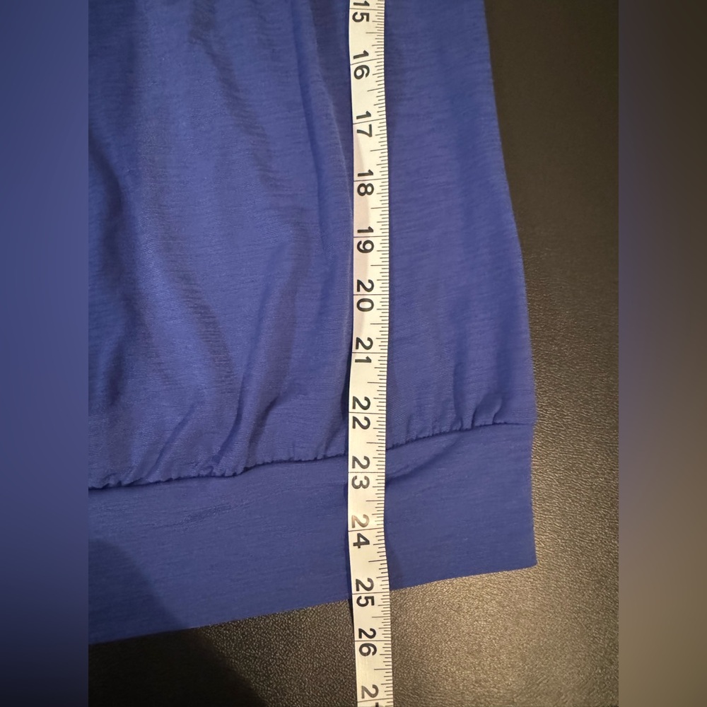 Wrapper Cobalt Blue Top with Black Detailing - Picture 7 of 7